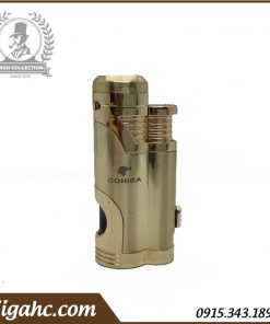 Bật lửa xì gà Cohiba COB359 2 tia – Màu Gold
