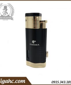 Bật lửa xì gà Cohiba COB360 3 tia - Màu Black Gold
